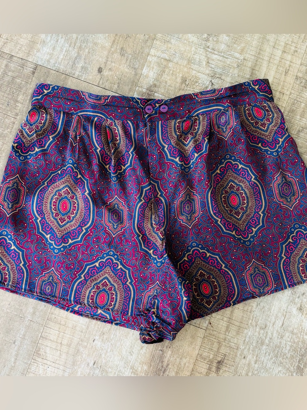 London Vintage Silk Satin shorts size L/XL womens